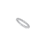 Halo Diamond Full Eternity Slim Band Ring - Solid Gold