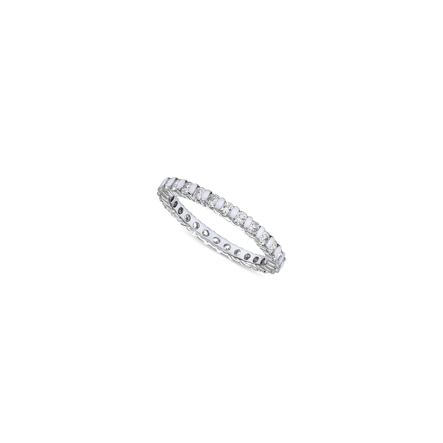 Domino Diamond Full Eternity Slim Band Ring- Solid Gold