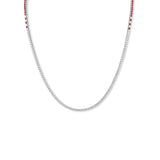 Ruby Eclipse Diamond Tennis Necklace - Solid Gold