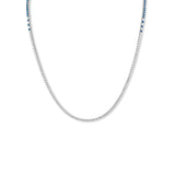 Sapphire Eclipse Diamond Tennis Necklace - Solid Gold