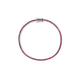 Classic Ruby Tennis Bracelet - Solid Gold