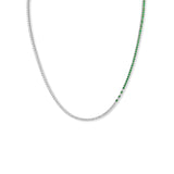 Emerald Cascade Diamond Tennis Necklace - Solid Gold