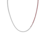 Ruby Cascade Diamond Tennis Necklace - Solid Gold