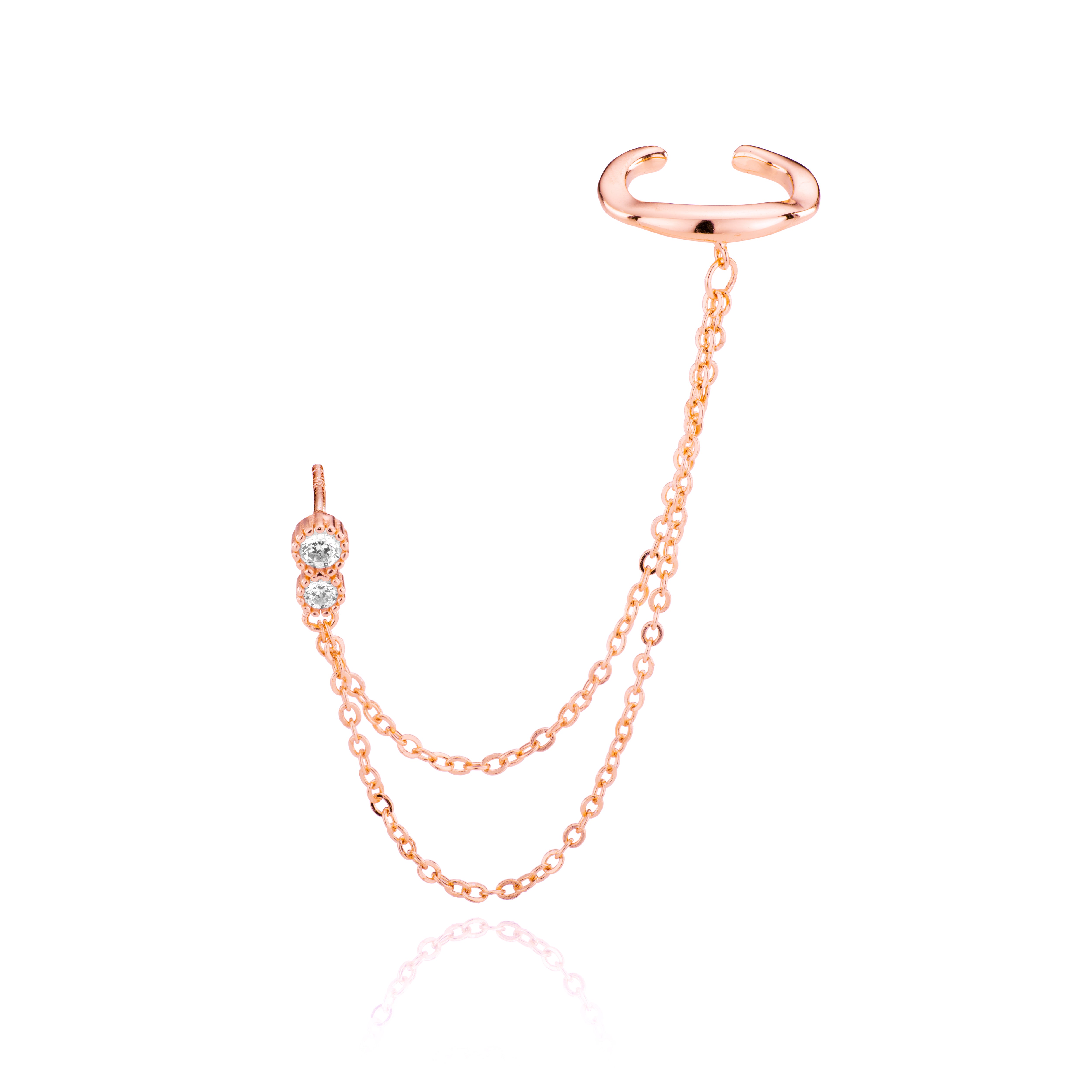 Siren Double Chain Cuff Earring