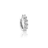 Skye Diamond Huggie - 14K Solid Gold Hoop with Lab Diamonds