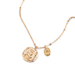 Snake Coin Necklace - Gold - Aaria London