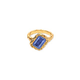 Sapphire Square September  Birthstone Ring