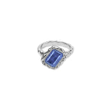 Sapphire Square September  Birthstone Ring