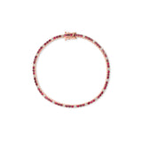 Signature Dotted Ruby Diamond Tennis Bracelet - Solid Gold