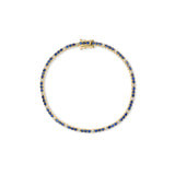 Signature Dotted Sapphire Diamond Tennis Bracelet - Solid Gold