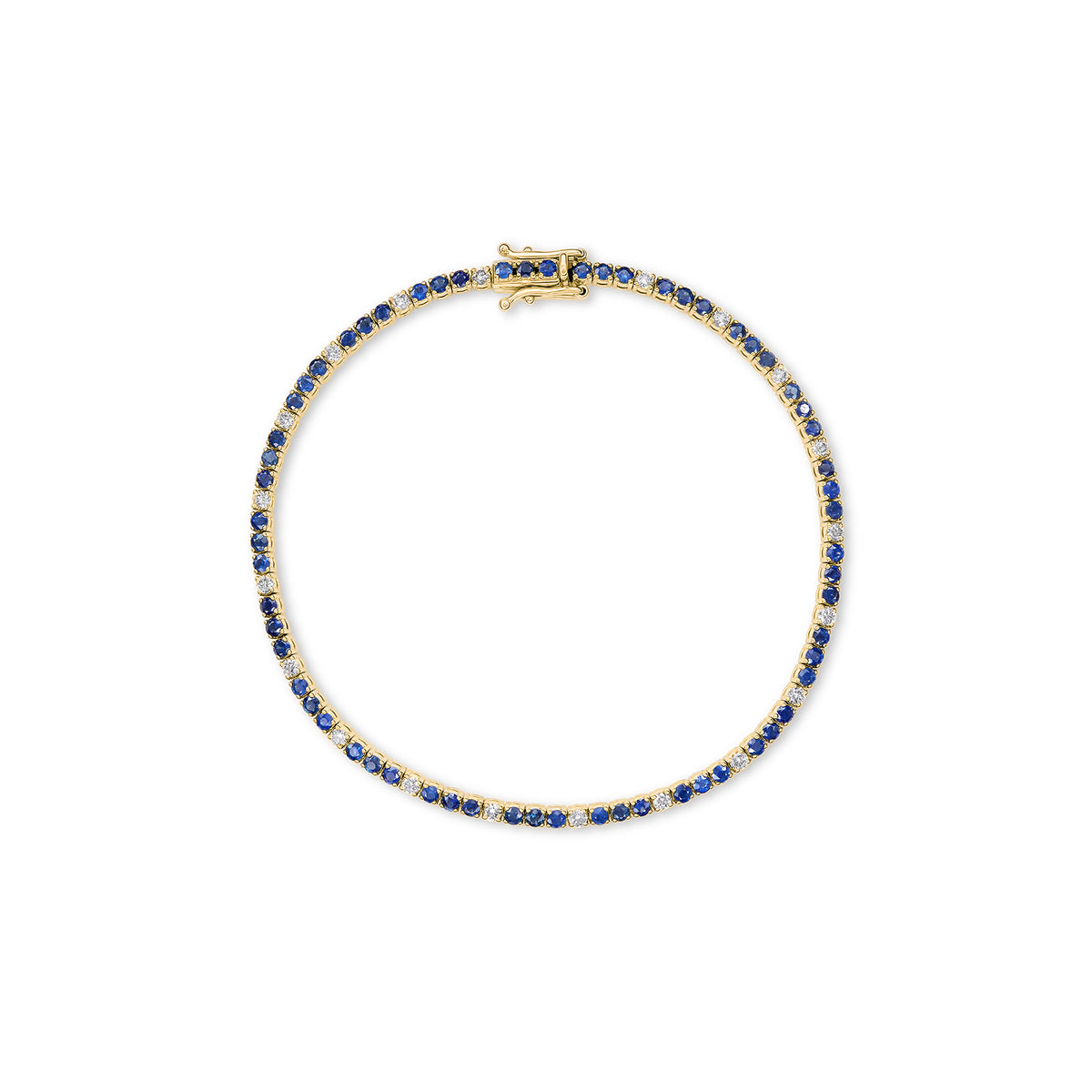 Aaria London Signature Dotted Sapphire Diamond Tennis Bracelet