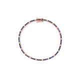 Signature Dotted Sapphire Diamond Tennis Bracelet - Solid Gold