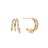 Triple Wave Hoop Earrings