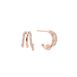 Triple Wave Hoop Earrings