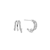 Triple Wave Hoop Earrings