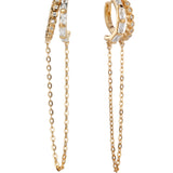 Tulum Double Hoop Chain Earring