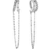 Tulum Double Hoop Chain Earring