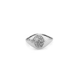 Uma Textured Diamond Signet Ring