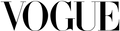 Black and white Vogue magazine logo, representing a leading global fashion and lifestyle publication.