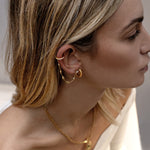 Crystal Chain Cuff Earring - Gold - Aaria London