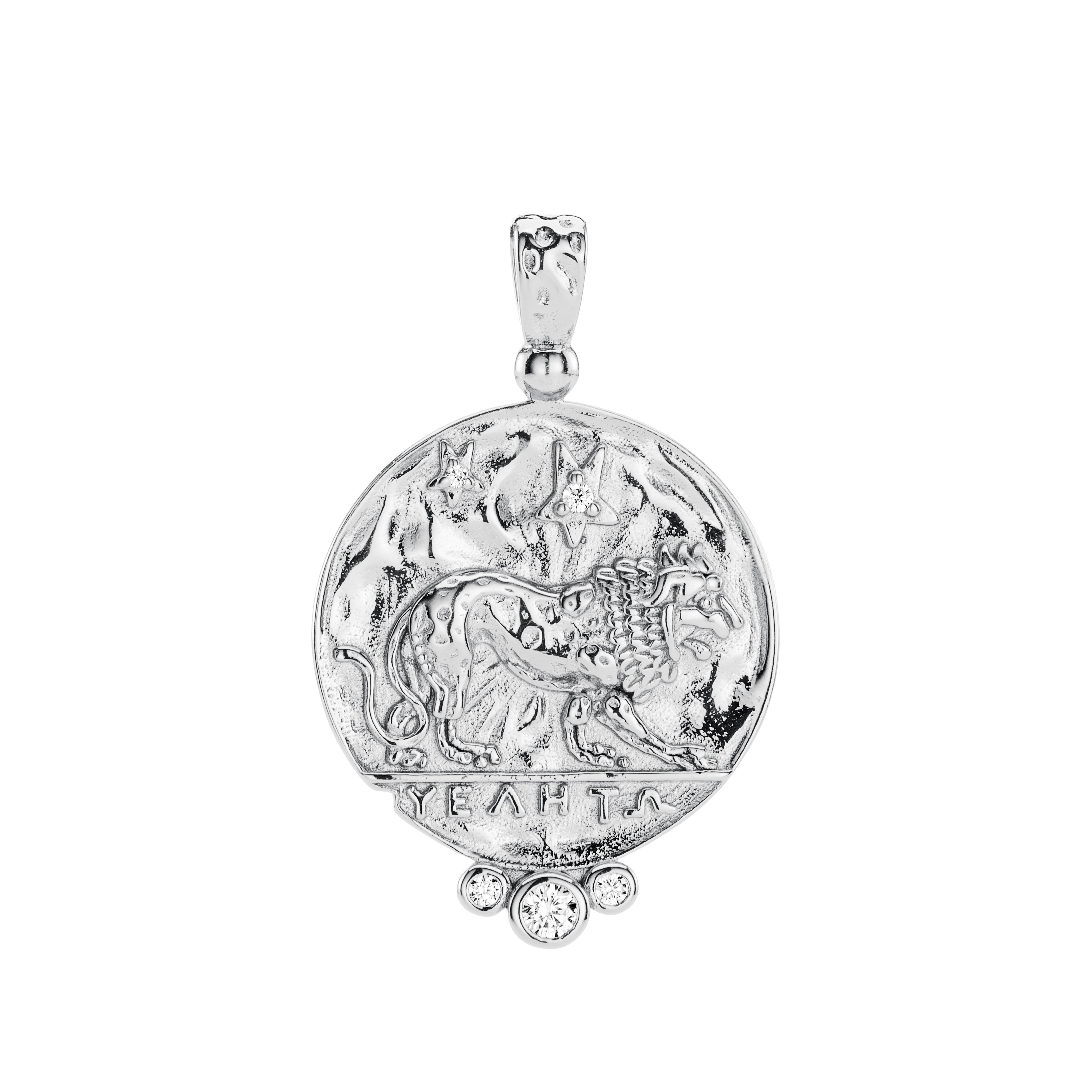 Clio Lion Necklace - Silver - Aaria London