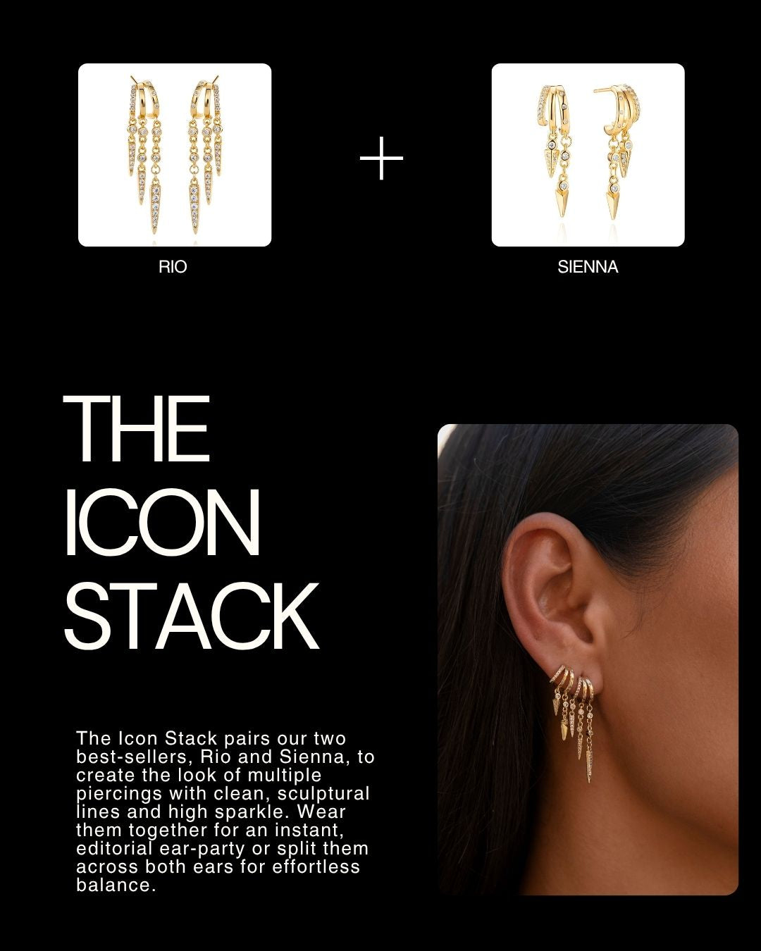 The Icon Bundle Illusion Earring Stack