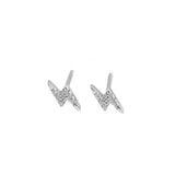 Lightning Bolt Earrings - Silver