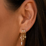 Mini Nyx Illusion Earrings - Gold - Aaria London