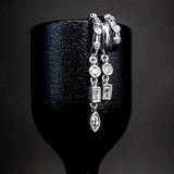 Petra Illusion Earrings - Silver - Aaria London