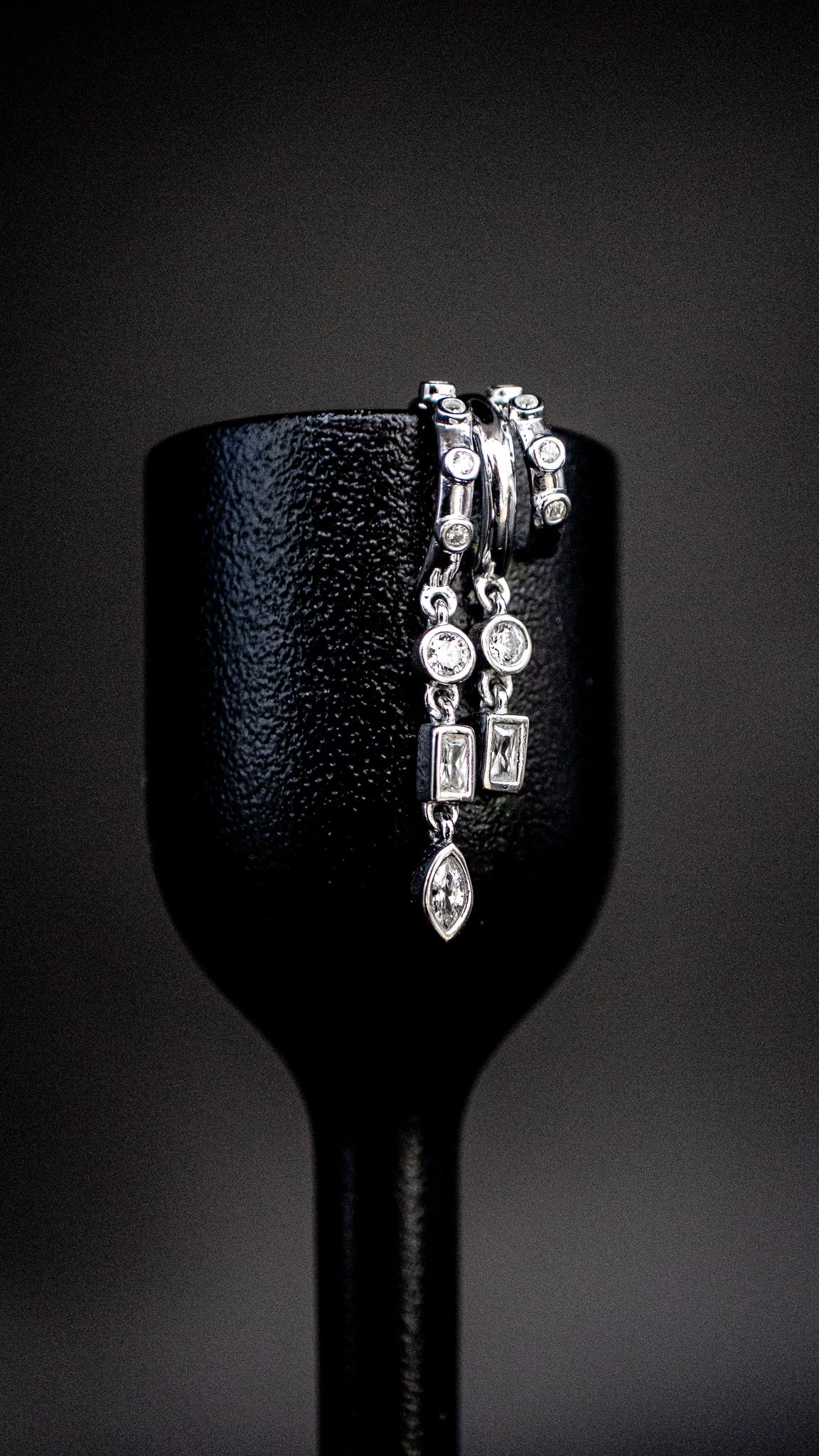 Petra Illusion Earrings - Silver - Aaria London