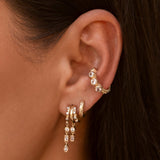 Petra Illusion Earrings - Silver - Aaria London