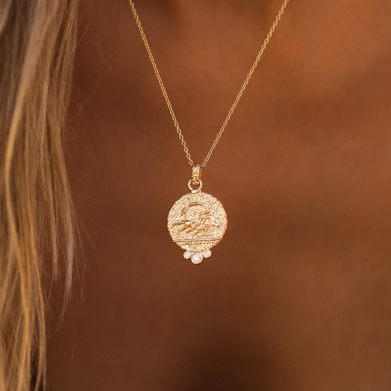 Scorpio Zodiac Necklace With Diamonds