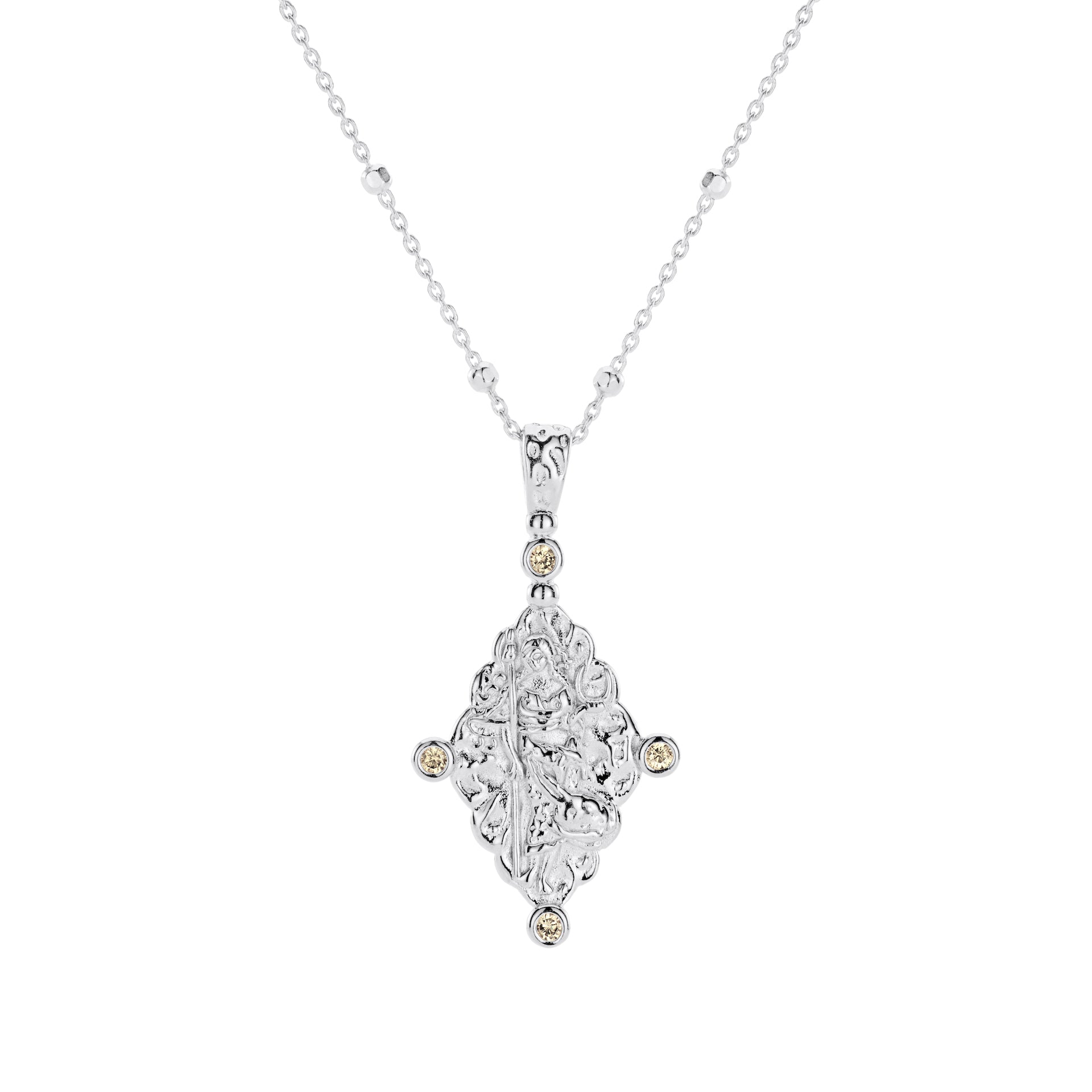 Goddess Selena Necklace - Silver - Aaria London
