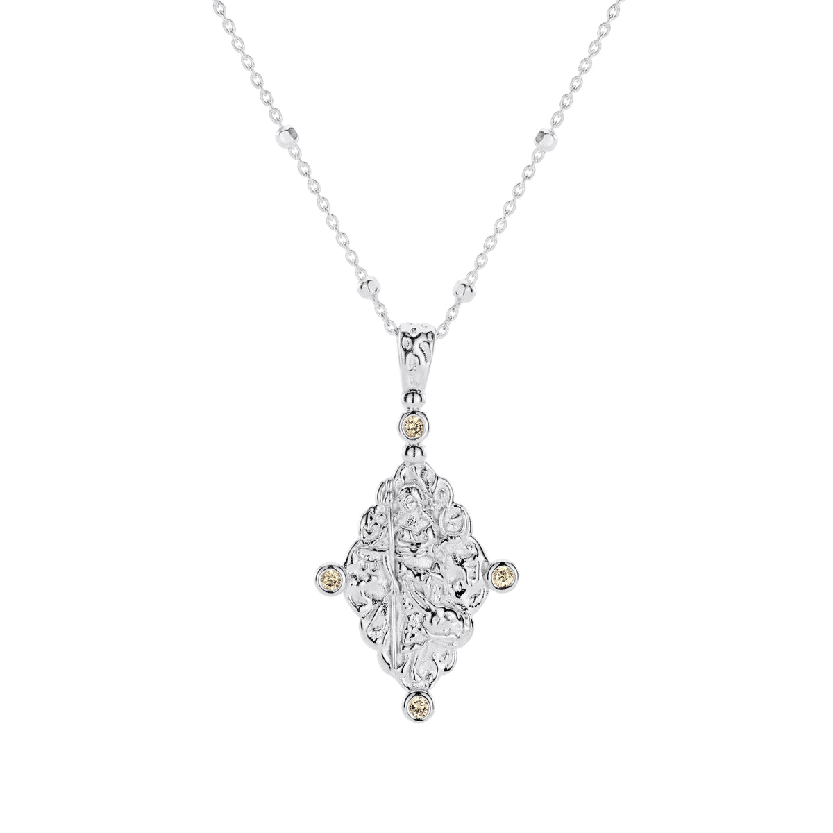 Goddess Selena Necklace - Silver - Aaria London