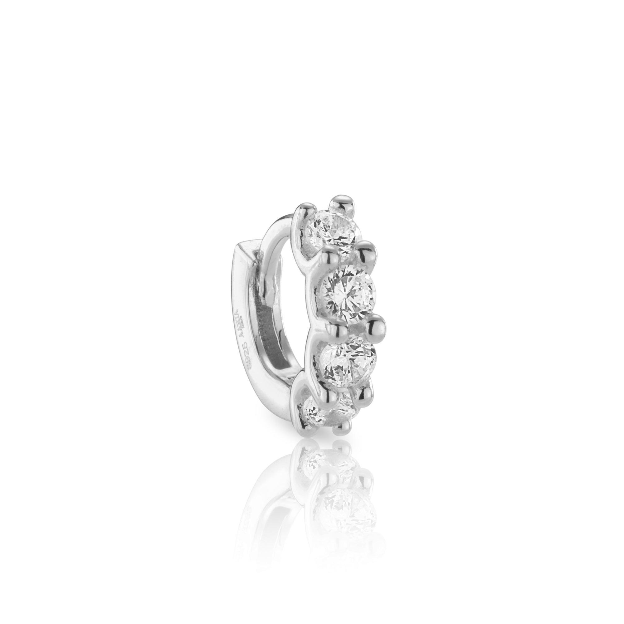 Single Skye Crystal Hoop earring with a detachable diamond charm.