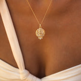 Virgo Zodiac Necklace With Diamonds
