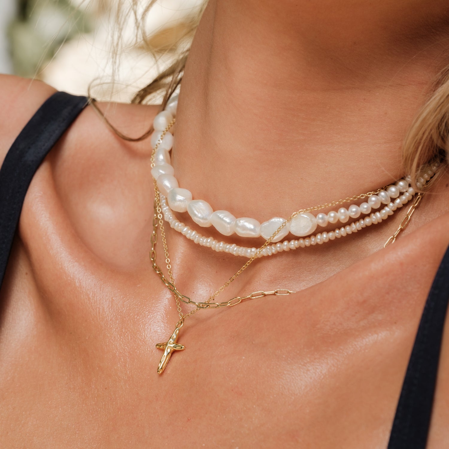 Talamanca Necklace - Freshwater Pearls - Aaria London