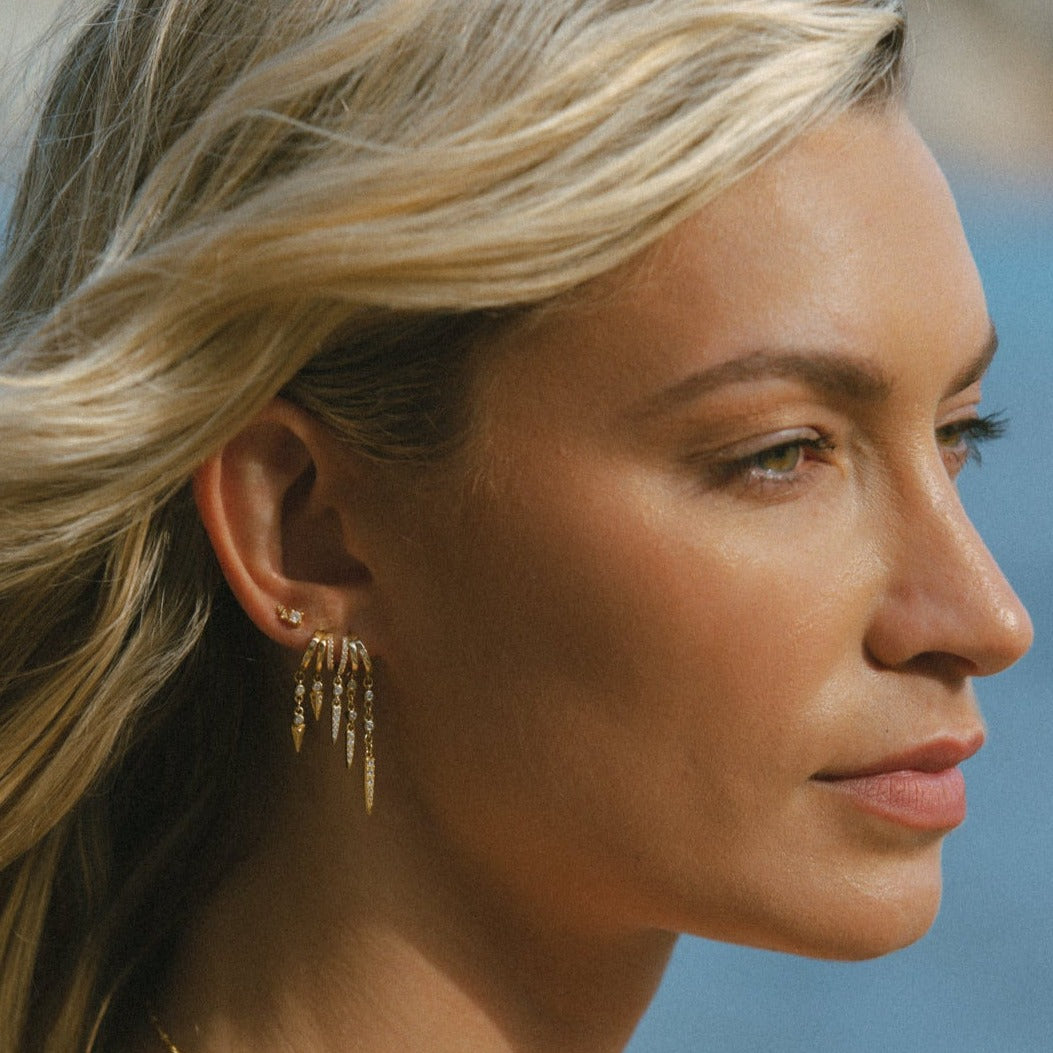 Rio Illusion Earrings - Gold - Aaria London