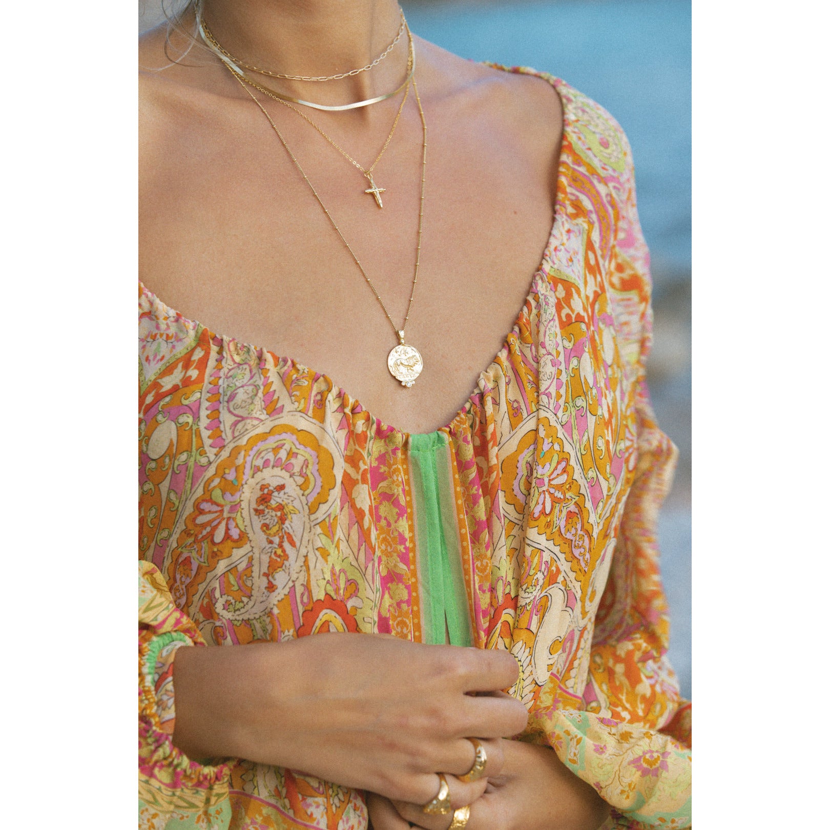 Brixton Chain Necklace - Gold - Aaria London