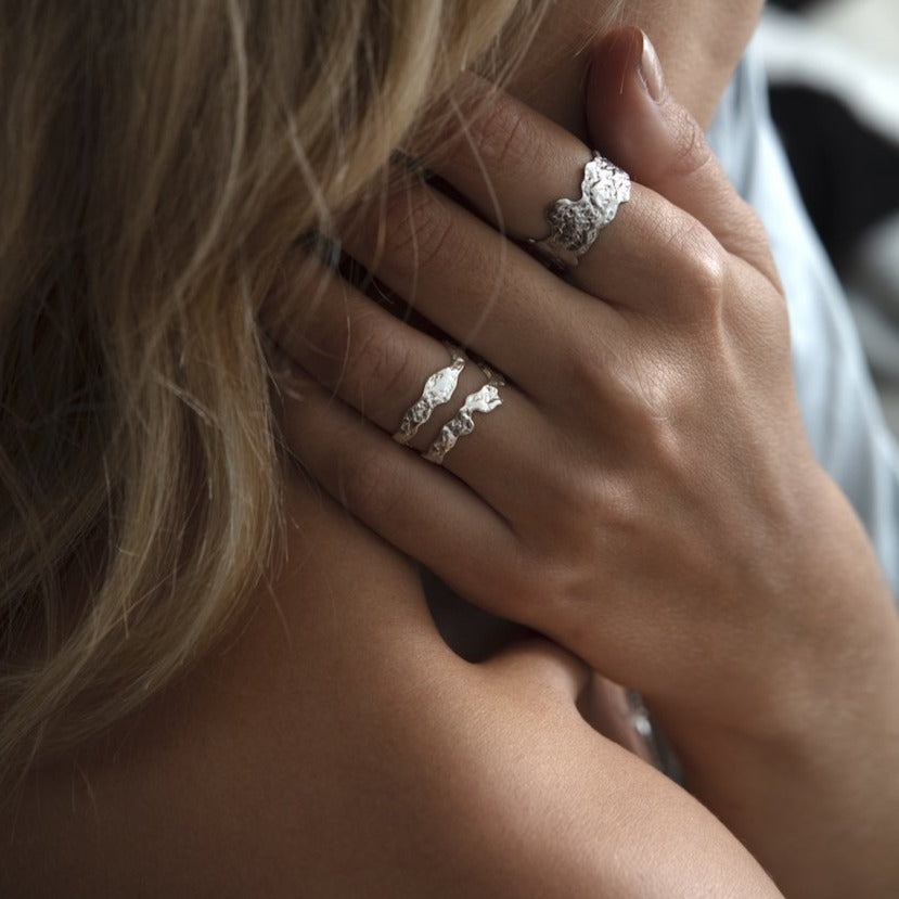 Lava Ring - Silver - Aaria London