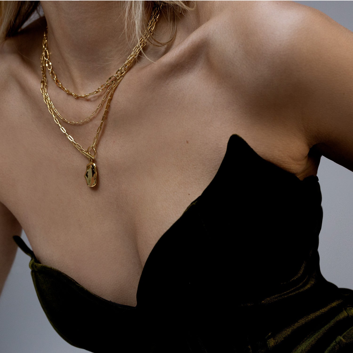Brixton Chain Necklace - Gold - Aaria London