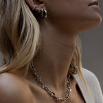 Chateau Mini Hoop Earrings - Silver - Aaria London