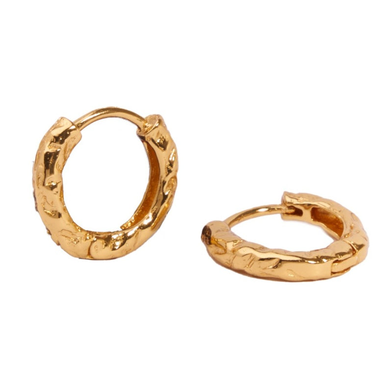 Aaria London Athena Huggies - Gold Earrings