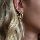 Capri Huggie Earring - Gold - Aaria London