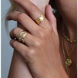 Double Lava Ring - Solid Gold - Aaria London